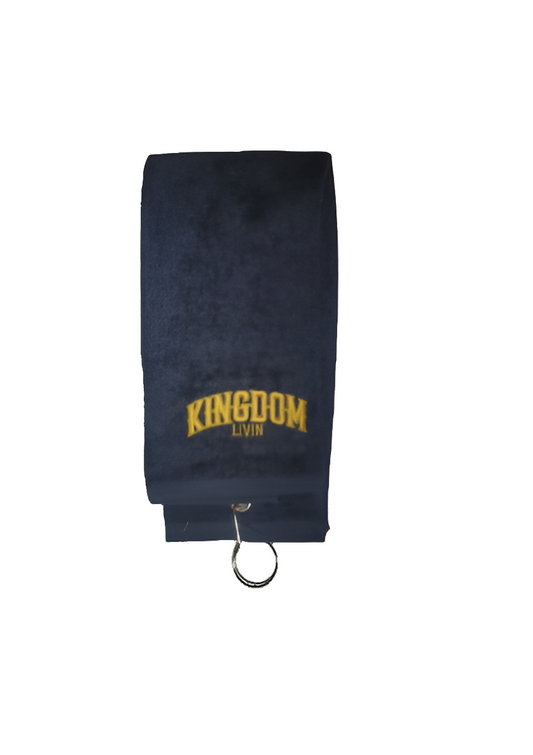 KDL Golf towel. Black/Gold