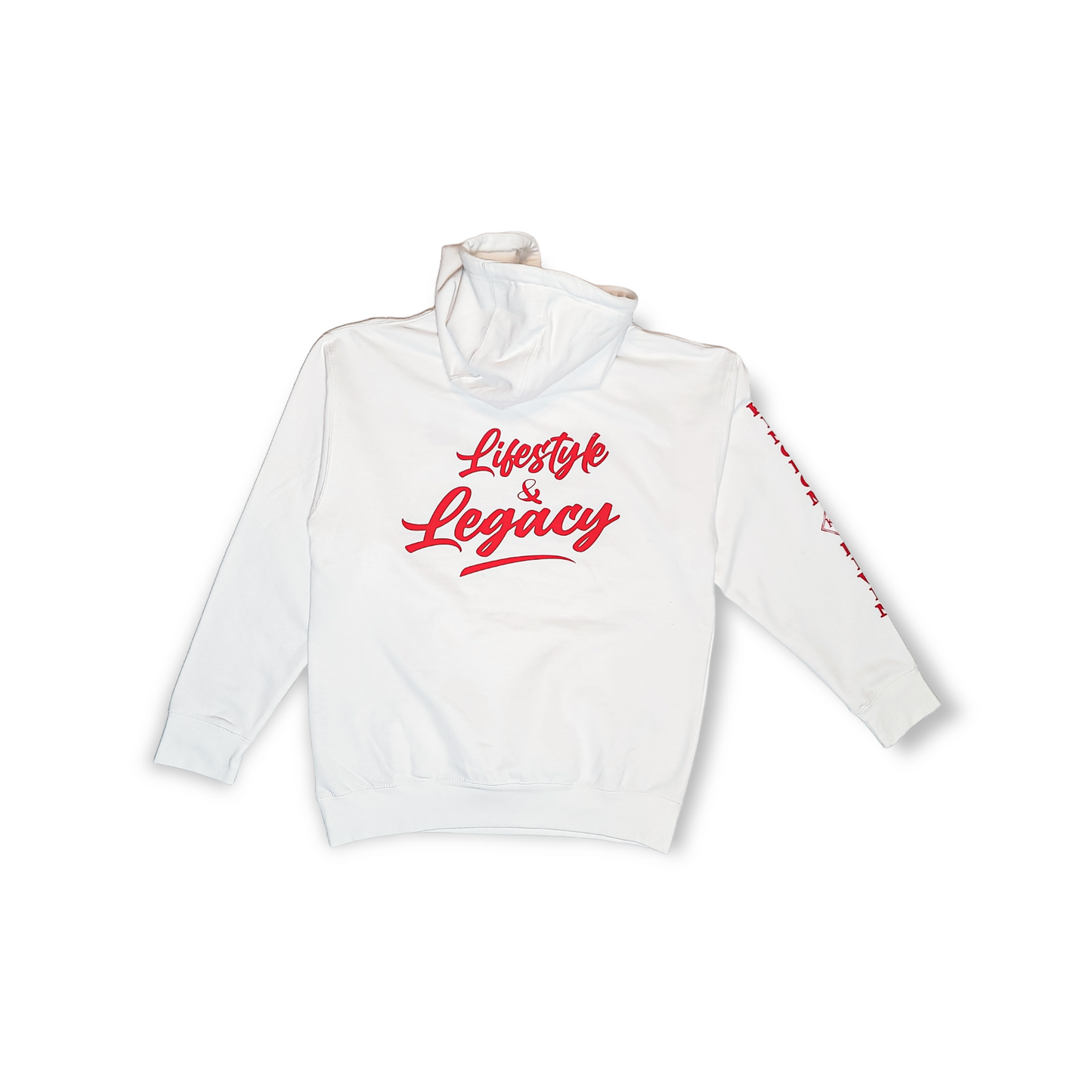 KDL Premium Pullover Hoodie ( White/ Black-Red)