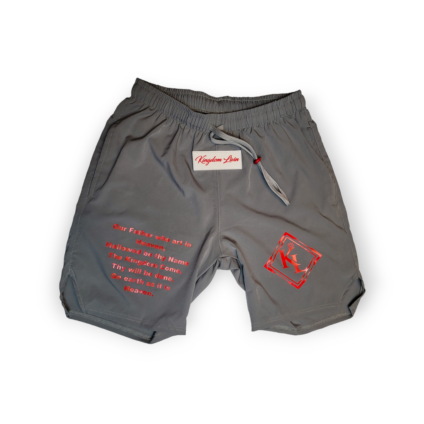 KDL Gym Grey/red Shorts