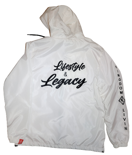 KDL Windbreaker White/Black Zip up