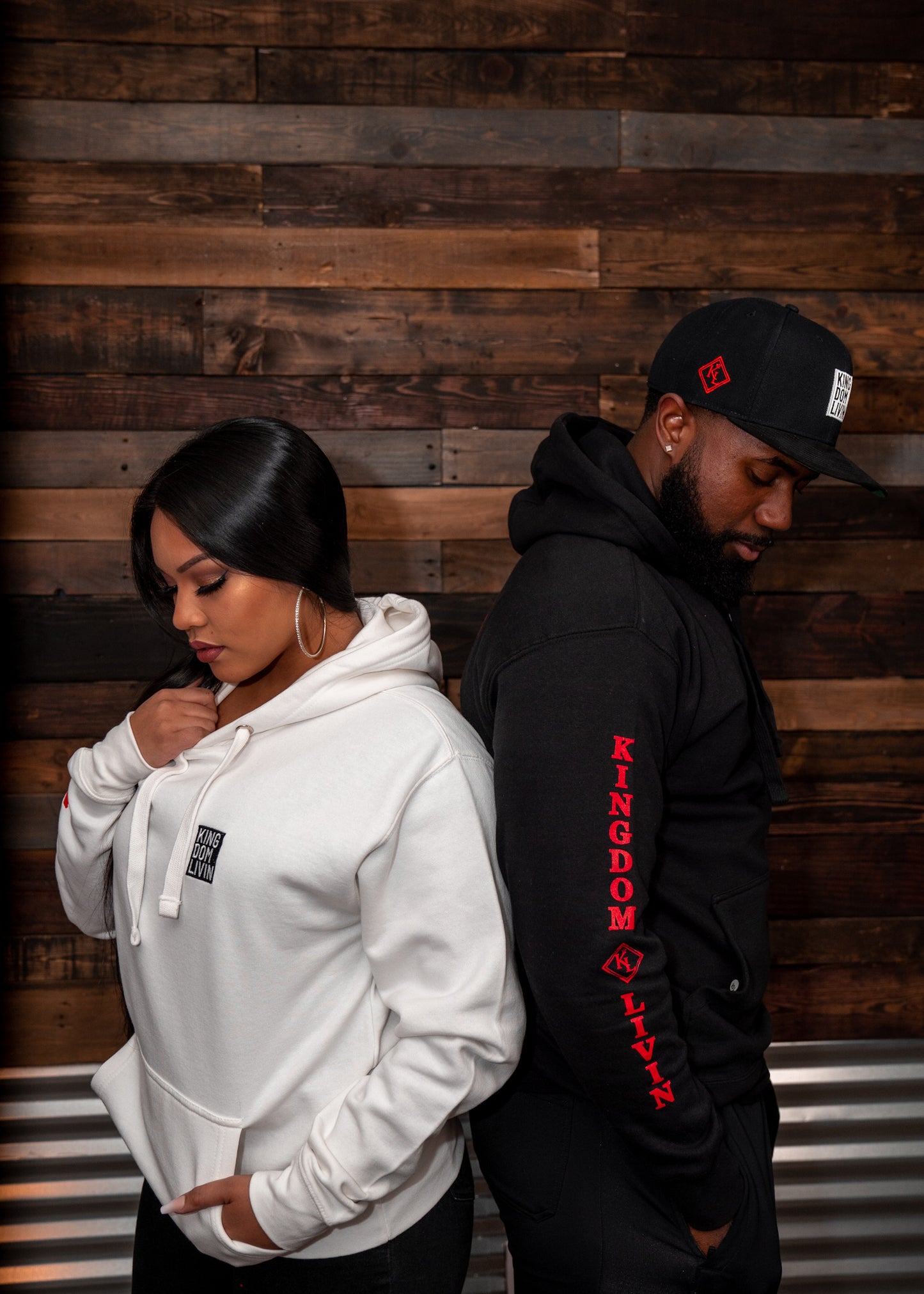 KDL Premium Pullover Hoodie (Black/White-Red)