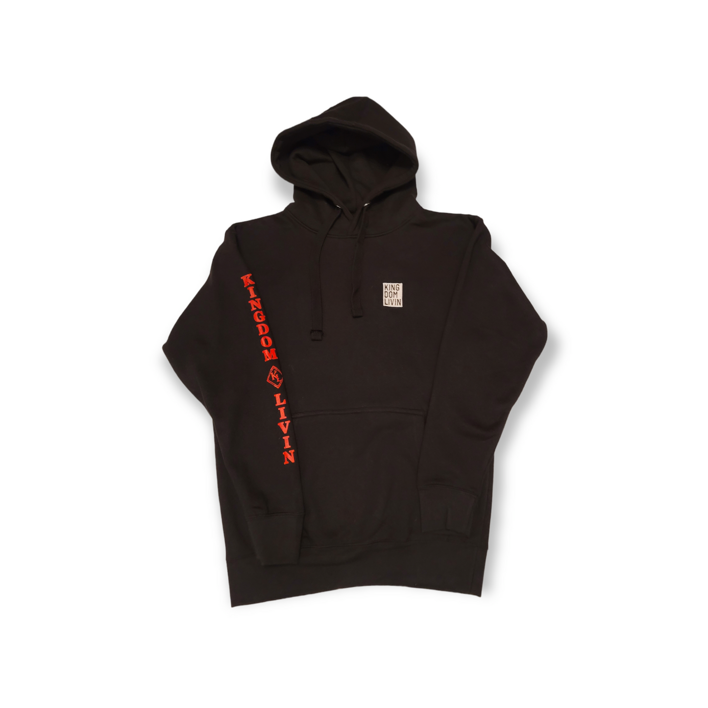 KDL Premium Pullover Hoodie (Black/White-Red)