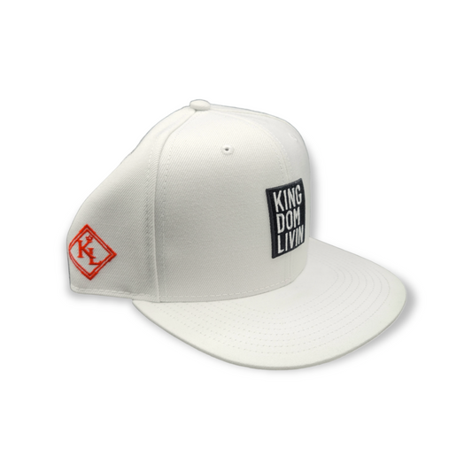 KDL "Righteous" White Snapback hat Acrylic/Swede