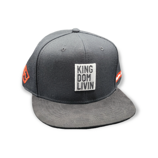 KDL "BOLD" Black Snap back Hat /swede