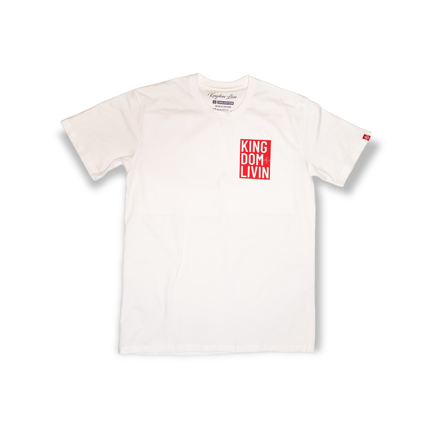 KDL White/Red short sleeve t shirt.